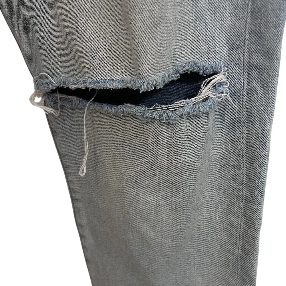 PacSun Mens Slim Taper Distressed Light Wash Blue Denim Jeans 32x32‎ Streetwear